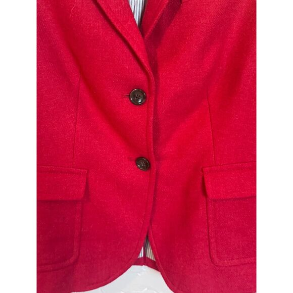 Talbots Red Wool Two Button Blazer Coat 10P Petite - Picture 5 of 8